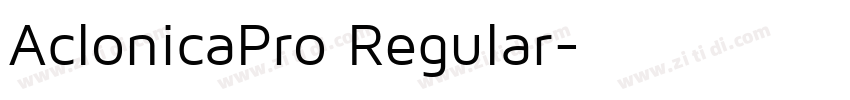 AclonicaPro Regular字体转换 AclonicaPro Regular字体转换